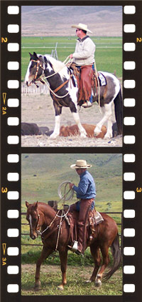 Matt on horses film strip