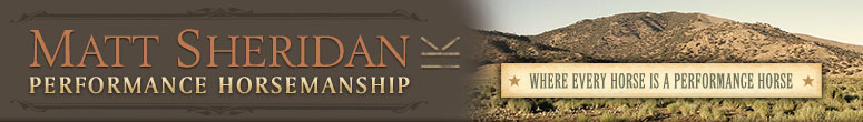 Matt Sheridan Performance Horsemanship header
